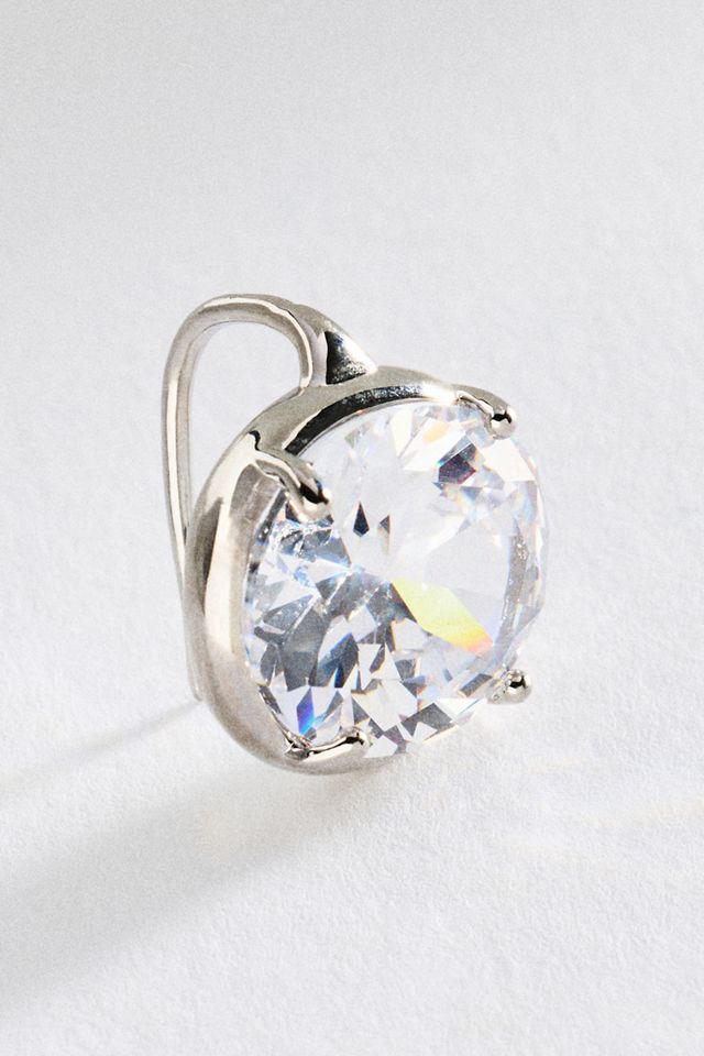 By Anthropologie Round Crystal French Hook Earrings #1