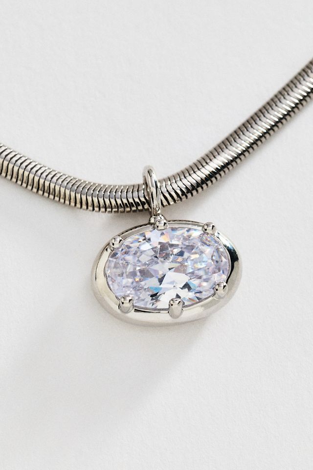 By Anthropologie Crystal Pendant Necklace #1