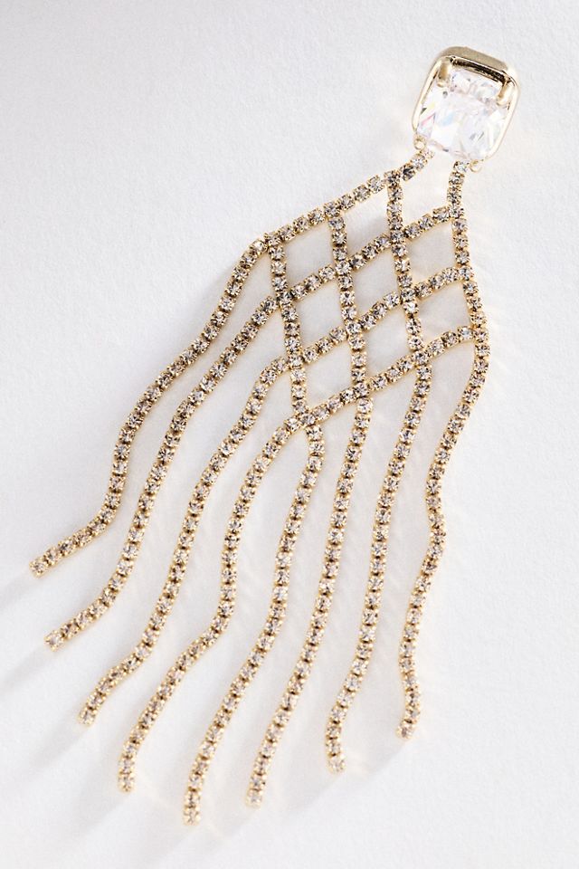 By Anthropologie Crystal Chandelier Earrings #1