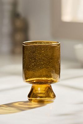 Seeded Goblet Glass