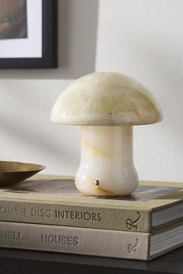 Caviya Marble Mushroom Cordless Rechargeable Table Lamp