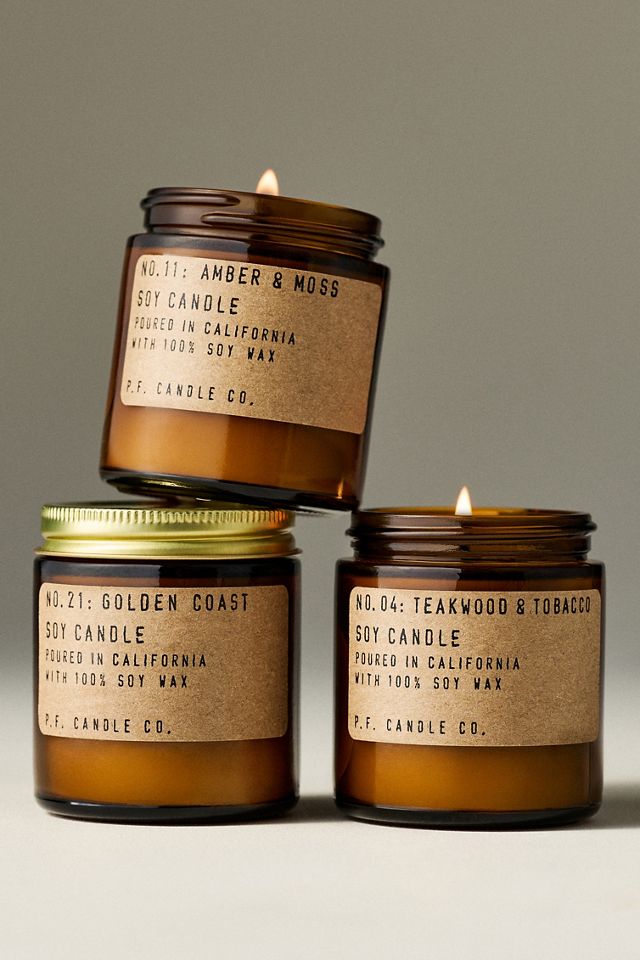 P.F. Candle Co. Woody Teakwood & Tobacco Mini Glass Candle #1