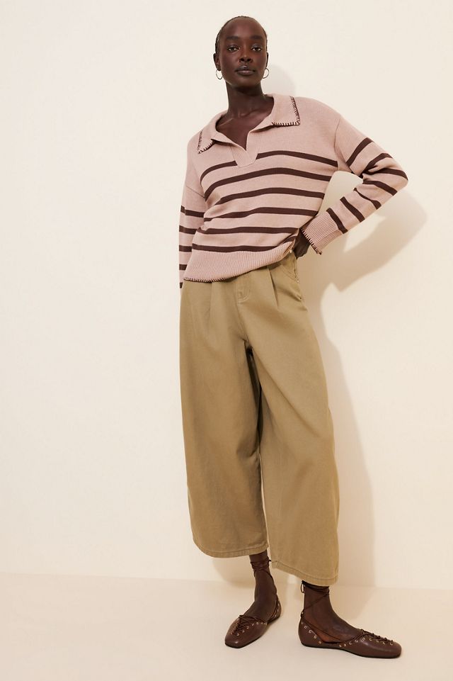 en elly Striped Whipstitch Sweater #3
