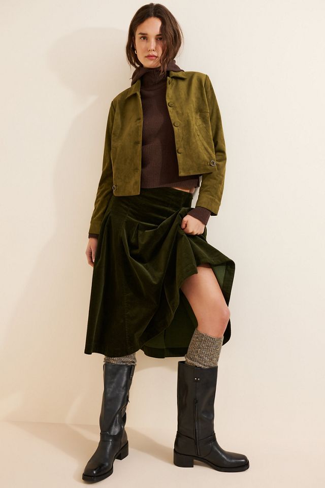 Dolan Buckle Detail Faux Suede Jacket #2
