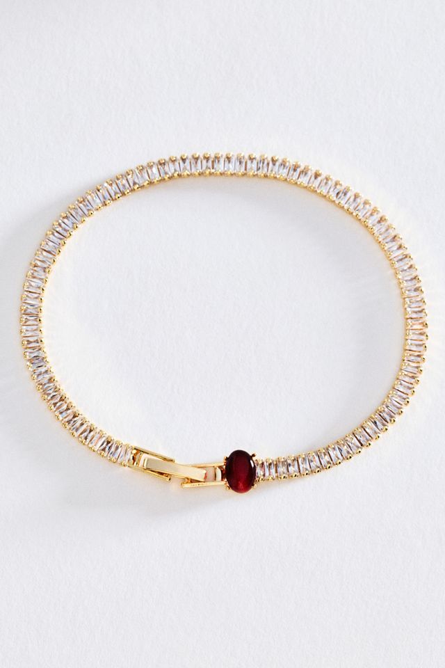 By Anthropologie Birthstone Tennis Bracelet #1