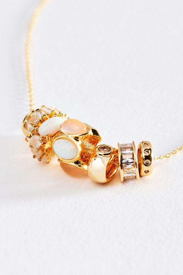 By Anthropologie Birthstone Ring Pendant Necklace #3