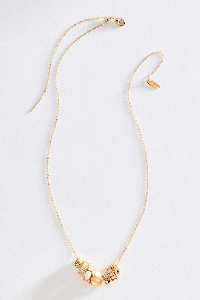 By Anthropologie Birthstone Ring Pendant Necklace #1