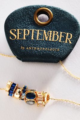 By Anthropologie Birthstone Ring Pendant Necklace