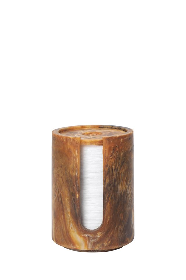 Mist Marbled Resin Round Cotton Pad Holder #1