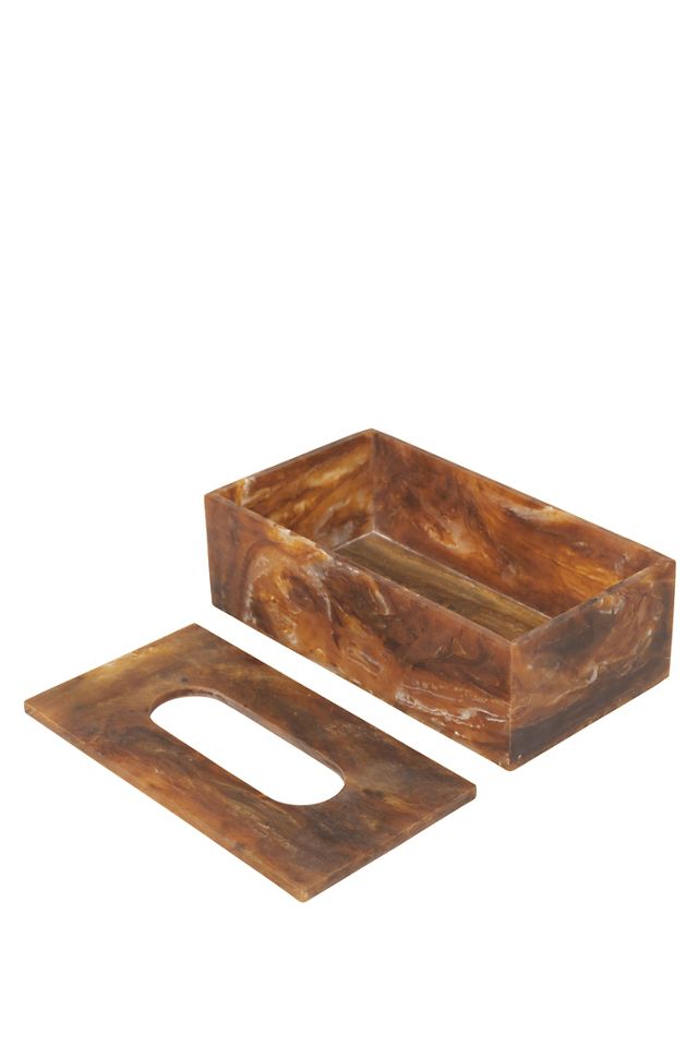 Mist Marbled Resin Tissue Box Cover #2