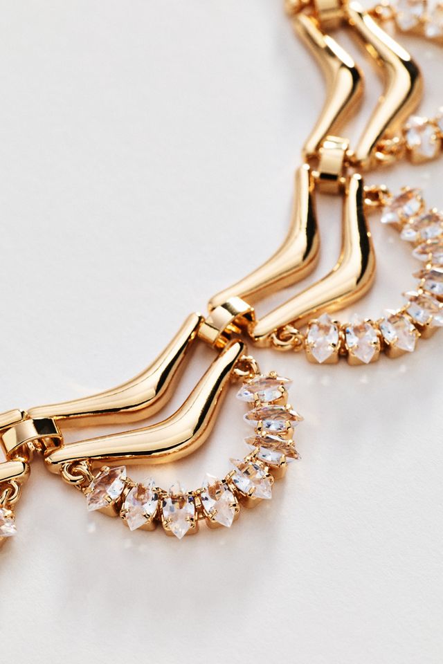 By Anthropologie Crystal Collar Necklace #1