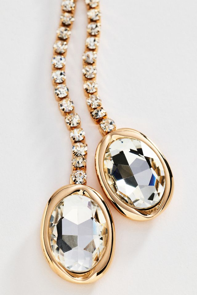 By Anthropologie Crystal Lariat Necklace #1