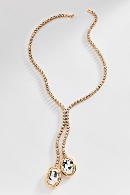 By Anthropologie Crystal Lariat Necklace