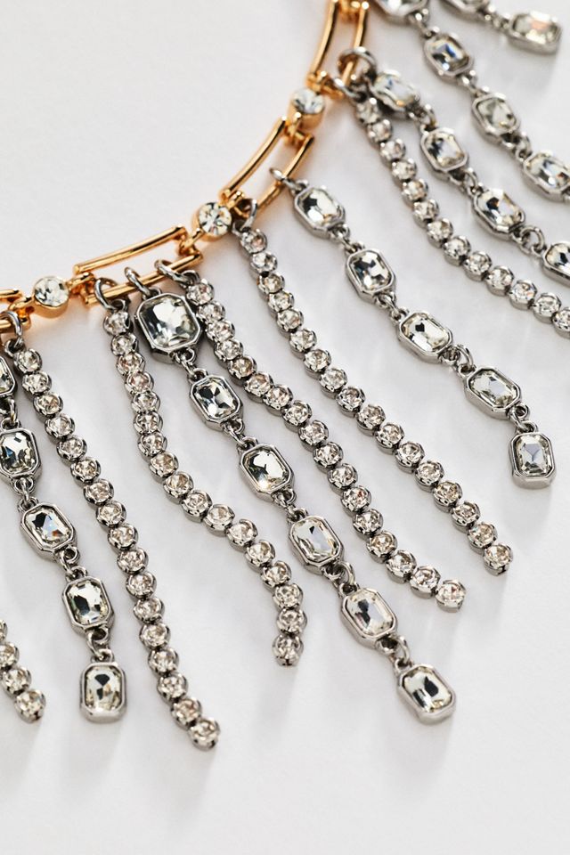 By Anthropologie Crystal Fringe Necklace #1