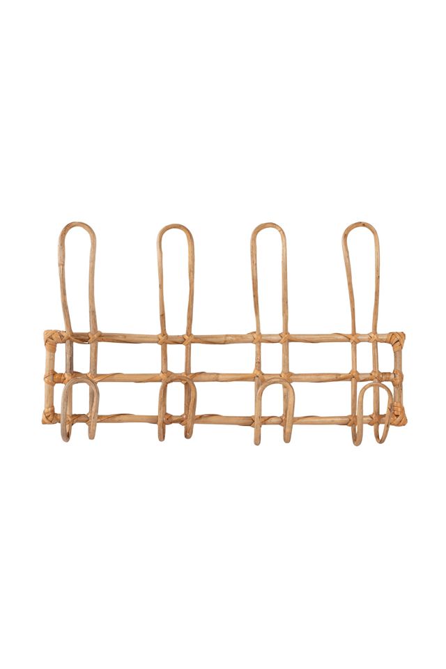 Rattan Woven Wall Hook Rack #1