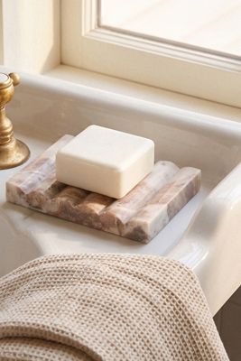 Hand-Carved Multi-Marble Soap Dish