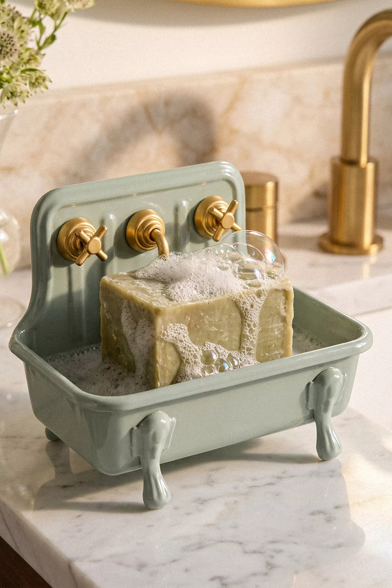 Claw Foot Metal Sink Soap Dish