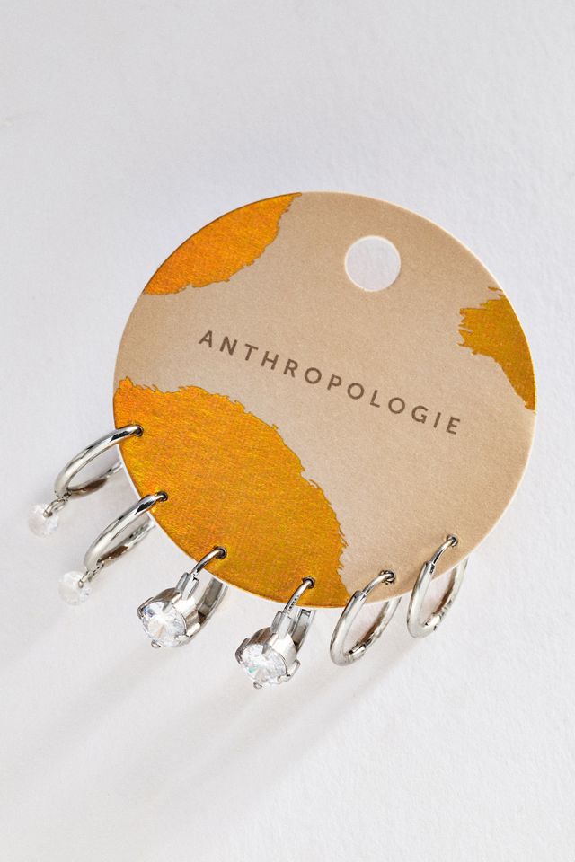 By Anthropologie Huggie Hoop Earrings, Set of 3 #1