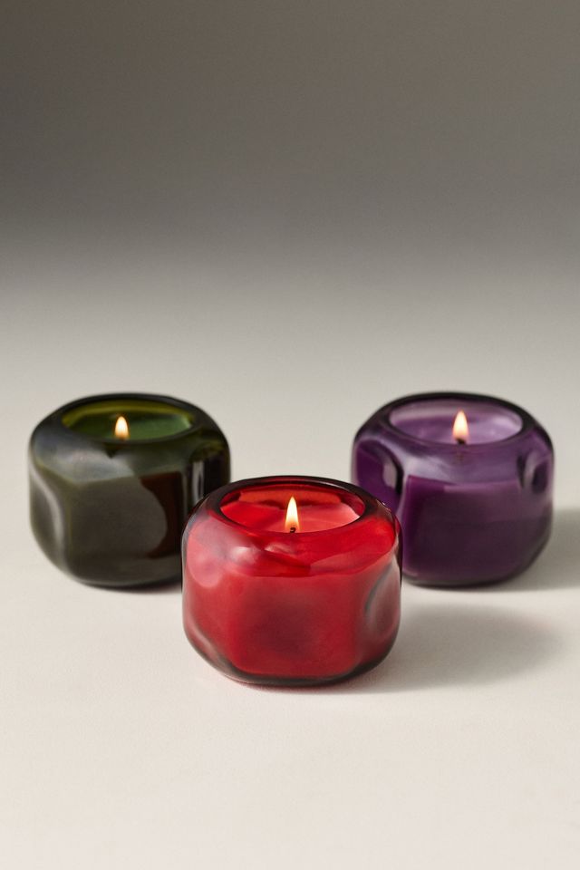 Floral Violet & Vanilla Mini Glass Candle #1