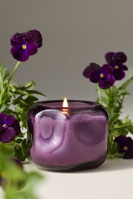 Floral Violet & Vanilla Mini Glass Candle