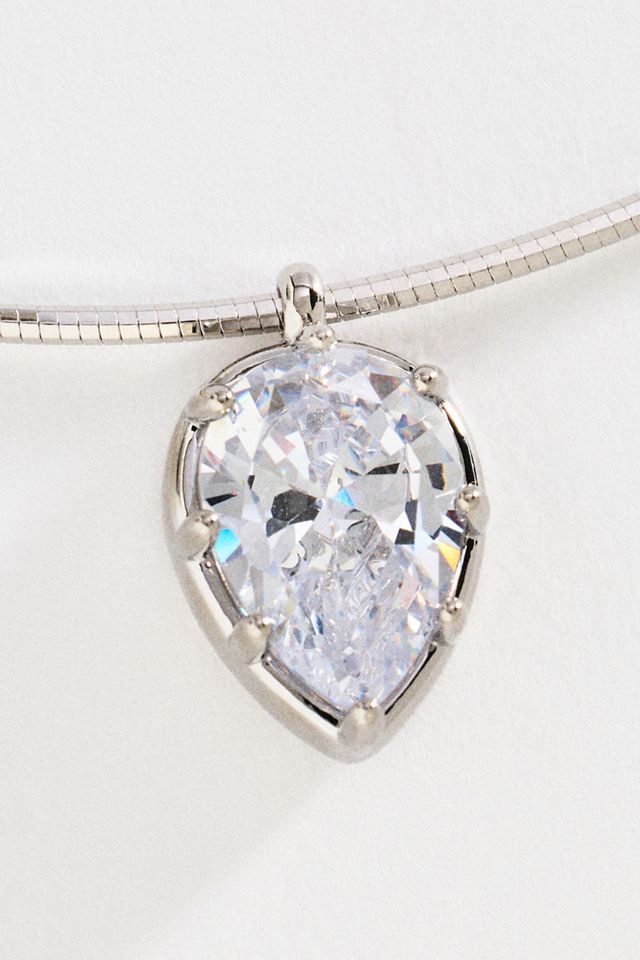 By Anthropologie Crystal Pendant Collar Necklace #1