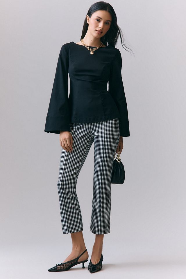 Maeve Flare-Sleeve Backless Top #2