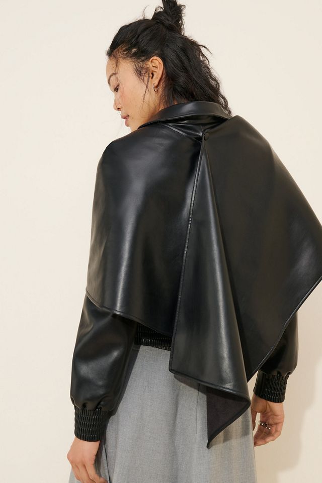Dolan Vegan Leather Cape Jacket #1