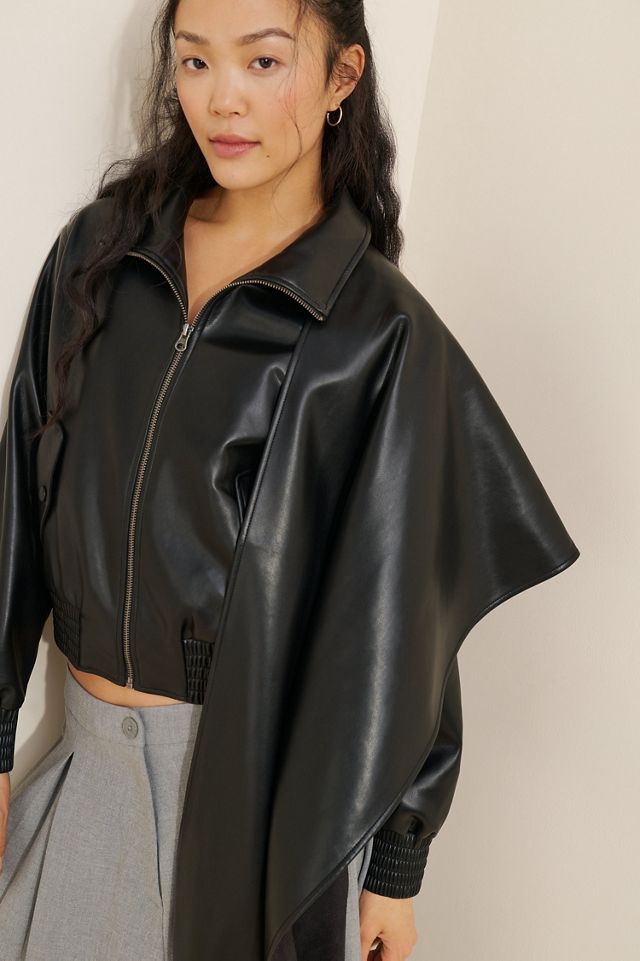 Dolan Vegan Leather Cape Jacket #2