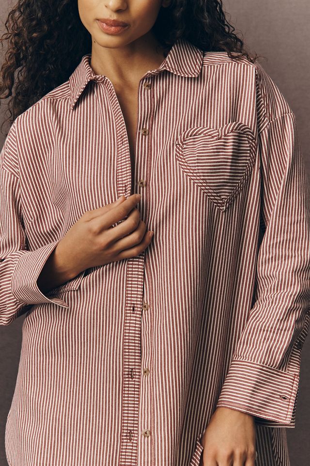 Pilcro Heart Pocket Long-Sleeve Buttondown Shirt #2