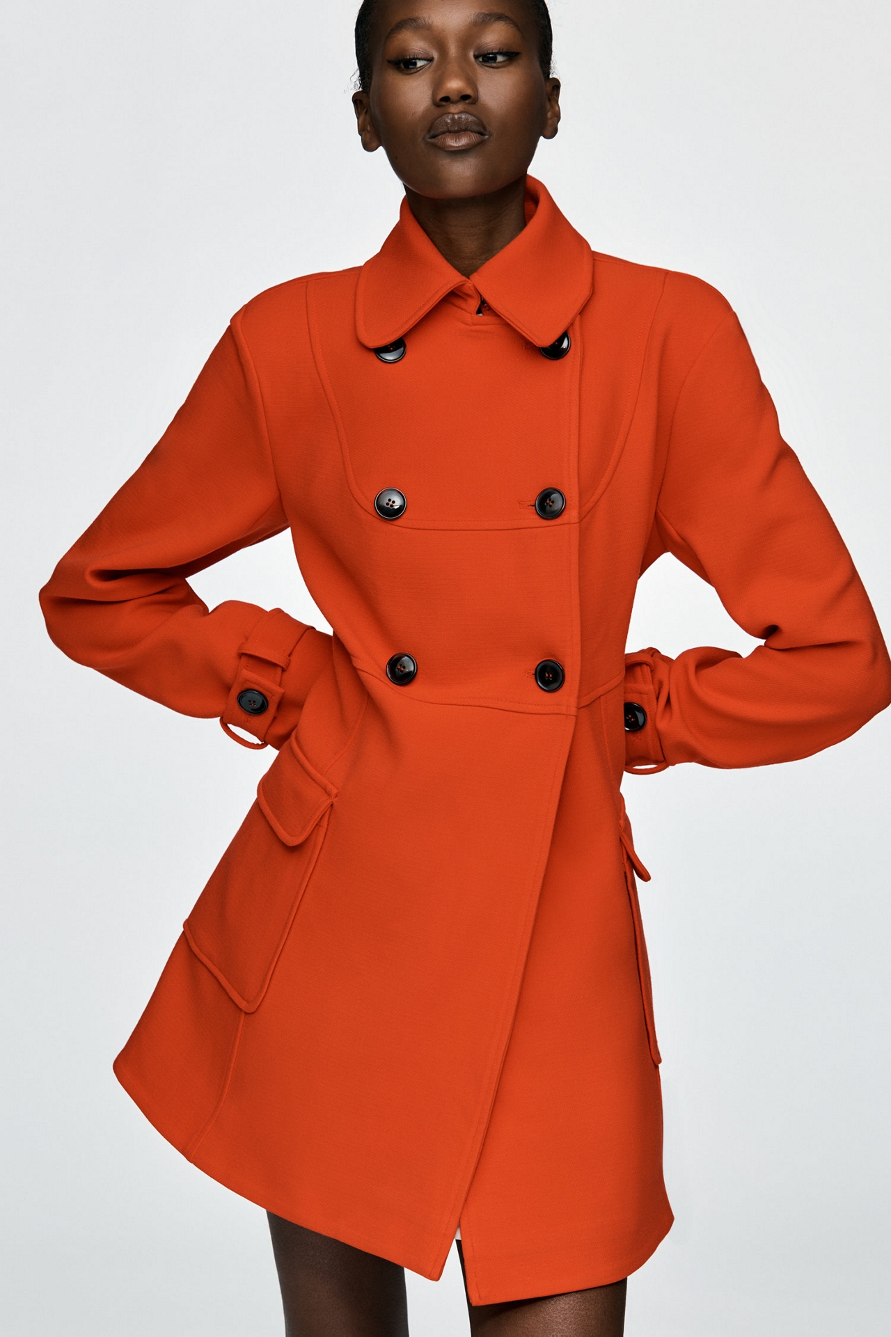 Maeve Fit & Flare Trench Coat