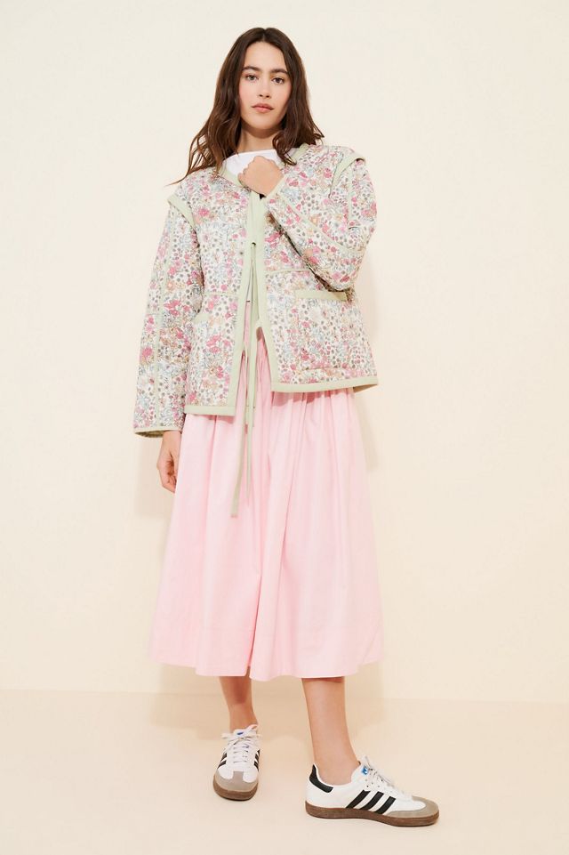 Let Me Be Floral Tie Quilted Jacket #3