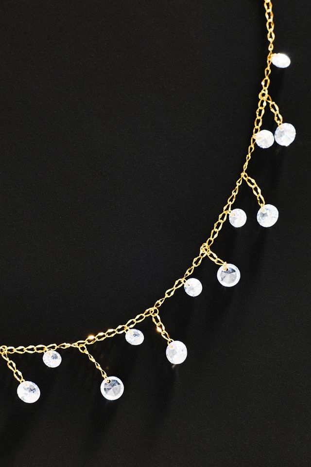 By Anthropologie Demi Fine Drippy Crystal Necklace #2