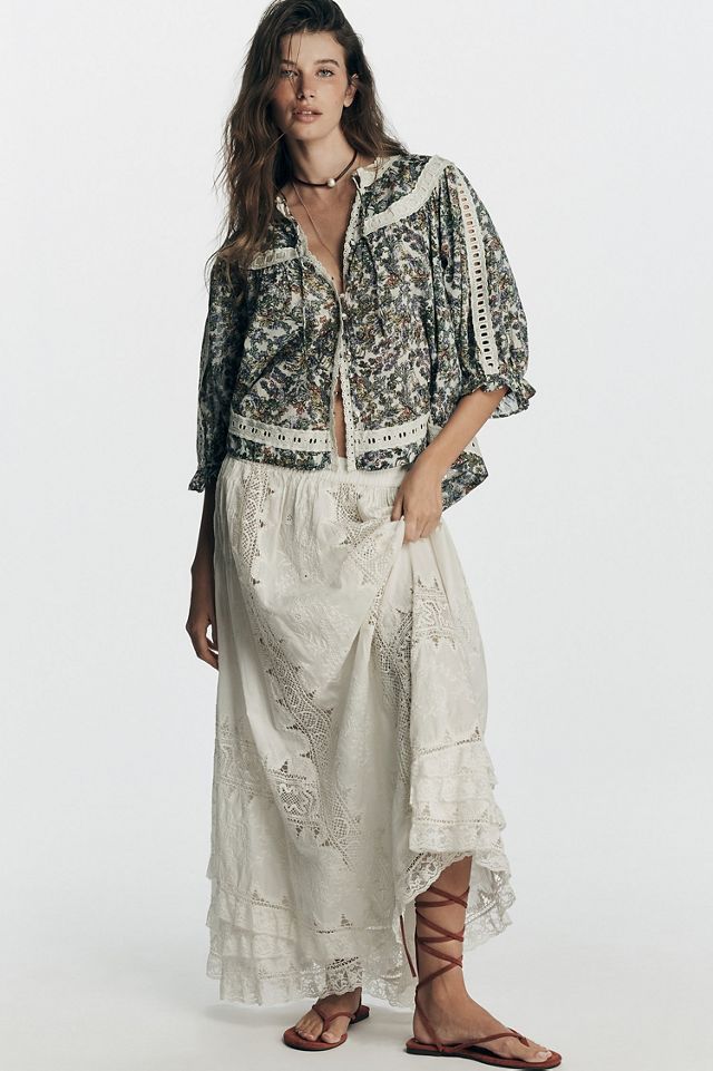 Half-Sleeve Eyelet Swing Top #2