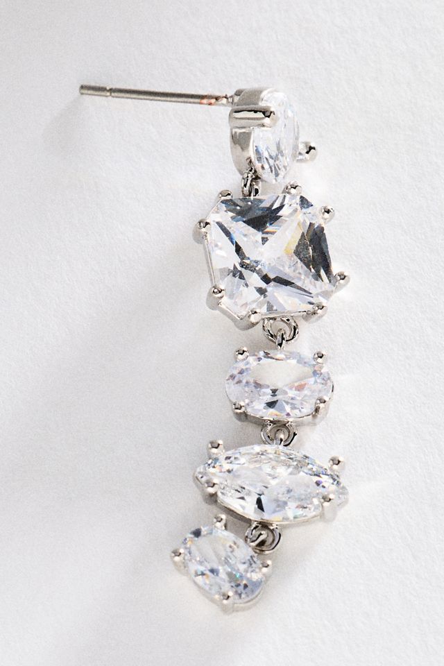 By Anthropologie Mixed Crystal Drop Earrings #1