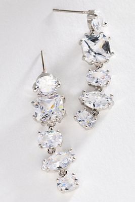 By Anthropologie Mixed Crystal Drop Earrings