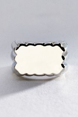 By Anthropologie Scalloped Signet Ring