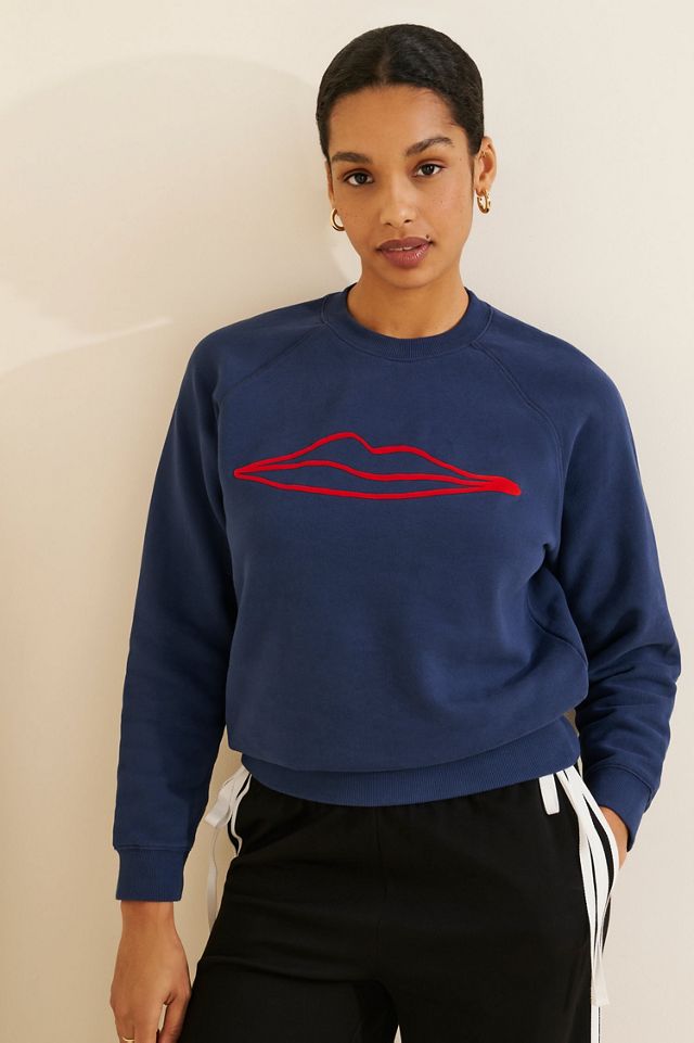 Clare V Lips Crew Neck Sweatshirt #2