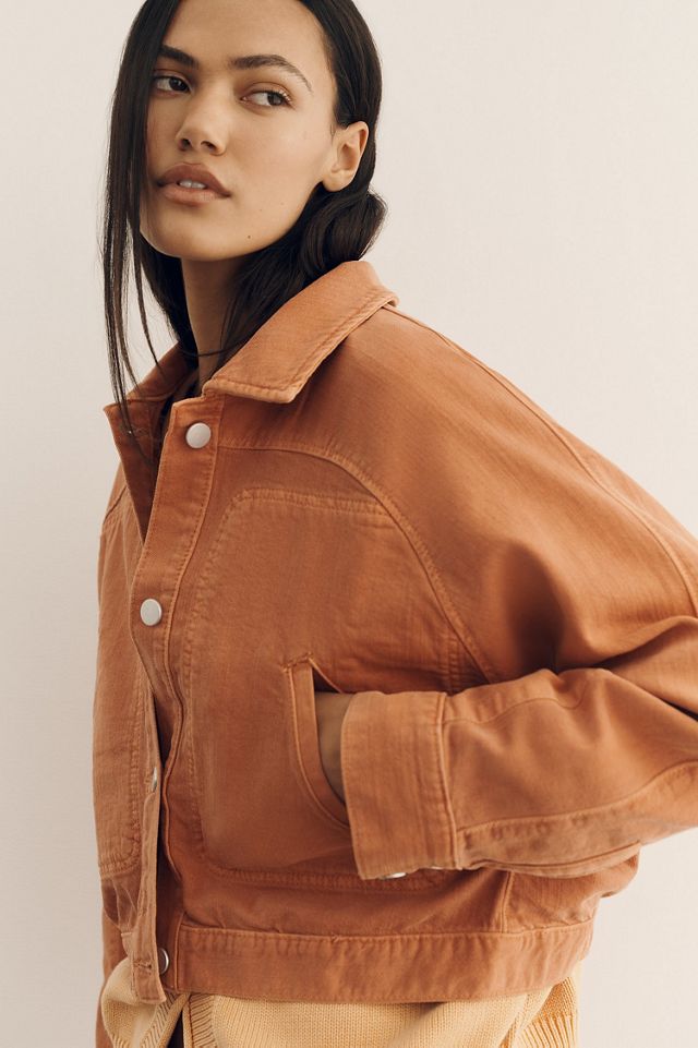 Pilcro The Imogen Regenerative Cotton Dolman-Sleeve Denim Jacket #3