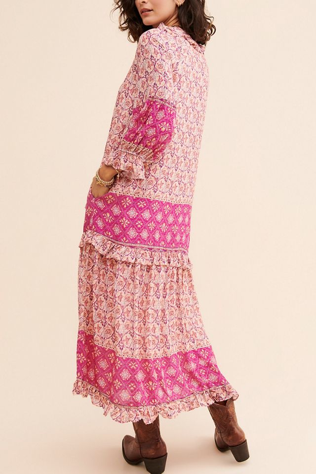 BTFL-Life Boarder Print Midi Dress #1