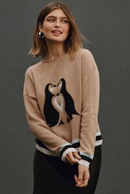 Maeve Cute Critter Graphic Cashmere Sweater