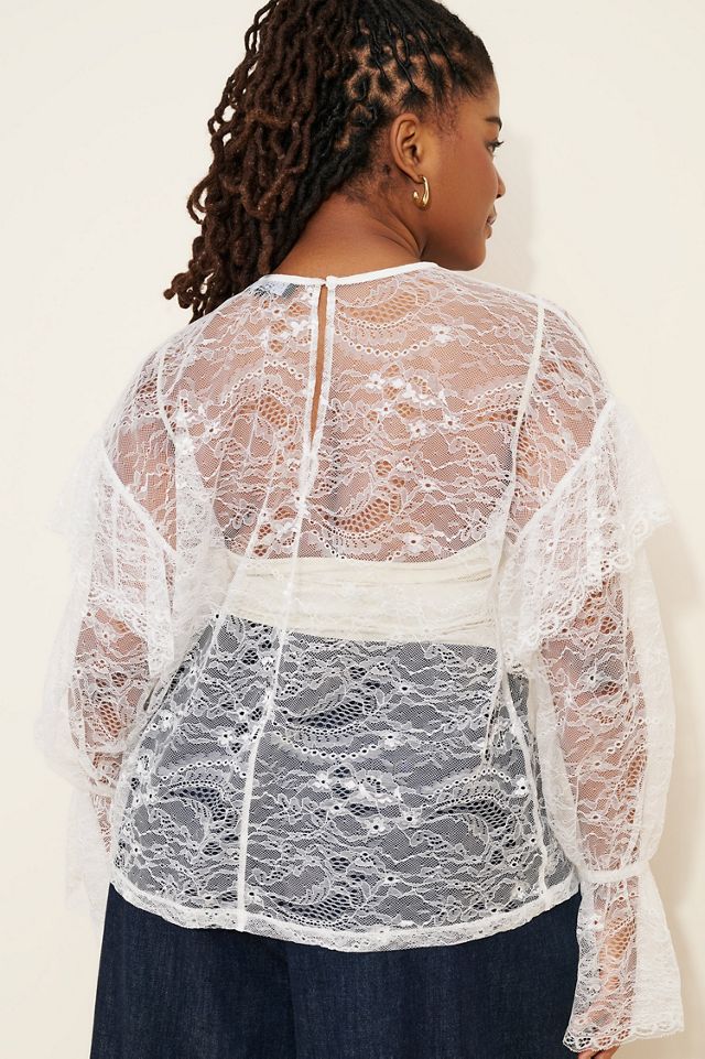 Eloquii Ruffle Lace Blouse #1