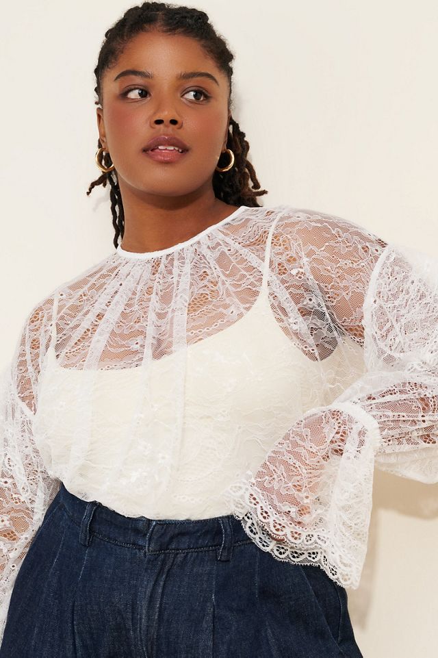 Eloquii Ruffle Lace Blouse #2