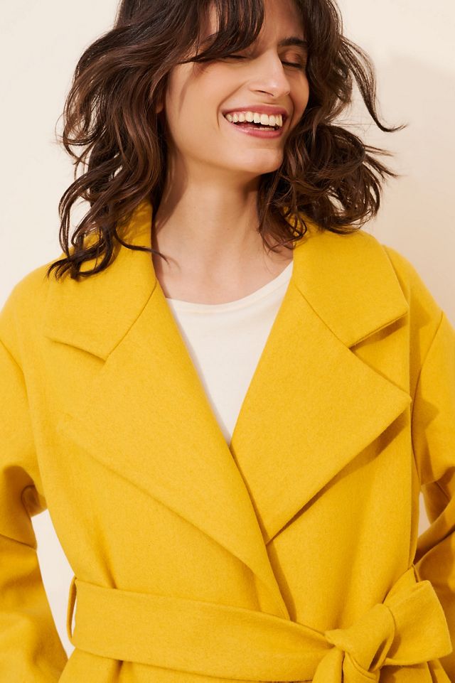 Line + Dot Damson Belted Coat #2