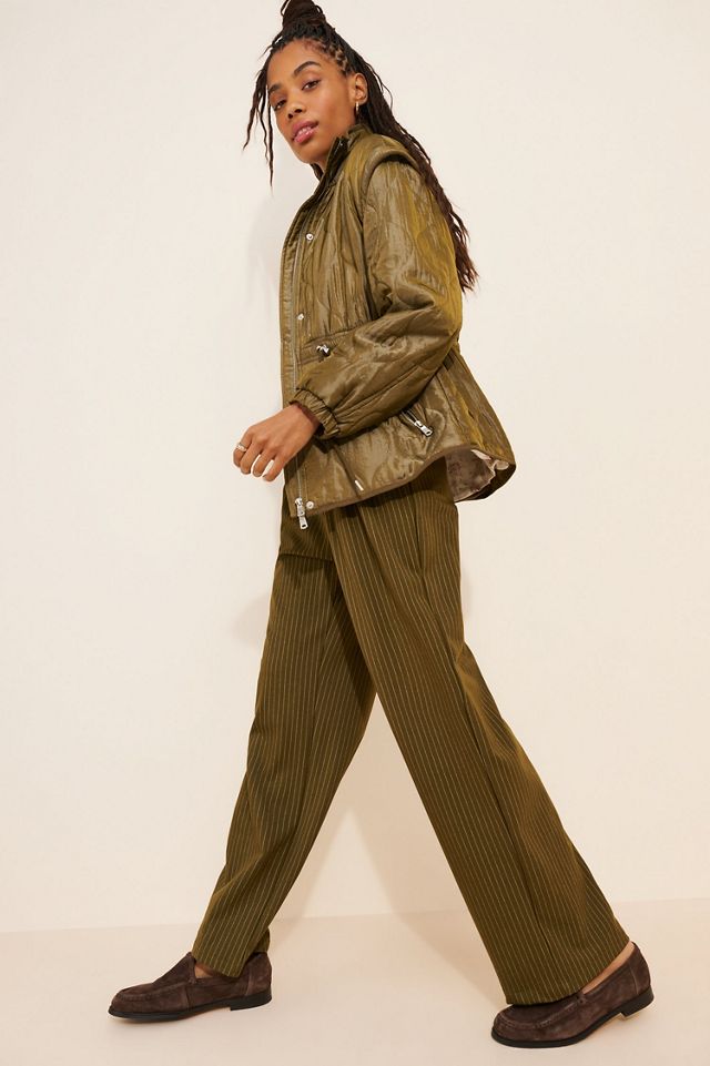 Avec Les Filles Quilted Drawstring Waist Jacket #2