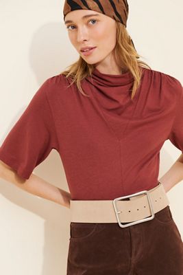 Nation LTD Lara Cowl Neck Tee