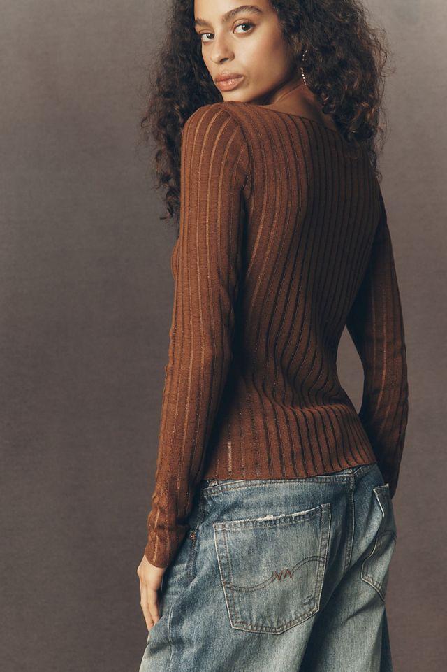 Pilcro Perfect Layering Knit Tee #1