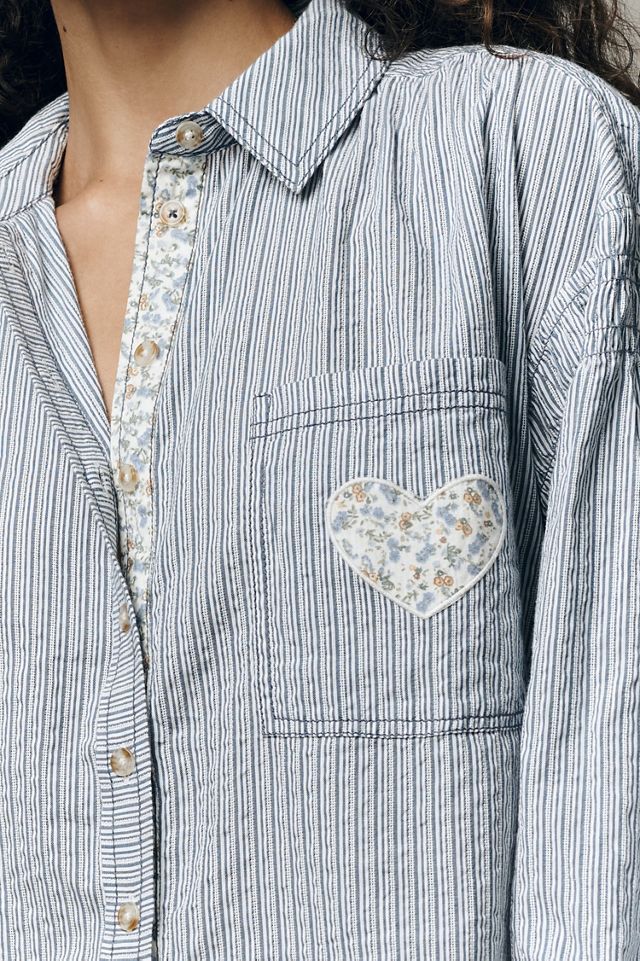 Pilcro Mix-Print Long-Sleeve Buttondown Shirt #2
