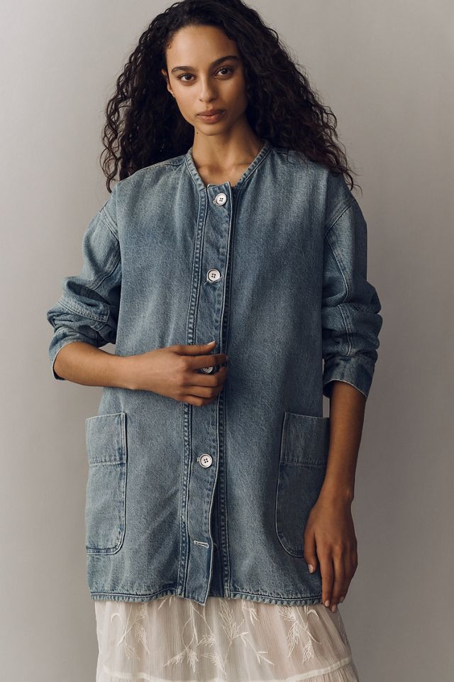 Pilcro Mid-Length Denim Chore Jacket #3