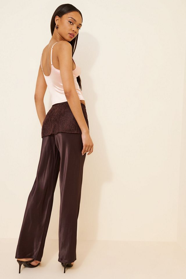 The Tilda Pull-On Wide-Leg Lace-Wrap Pants #1
