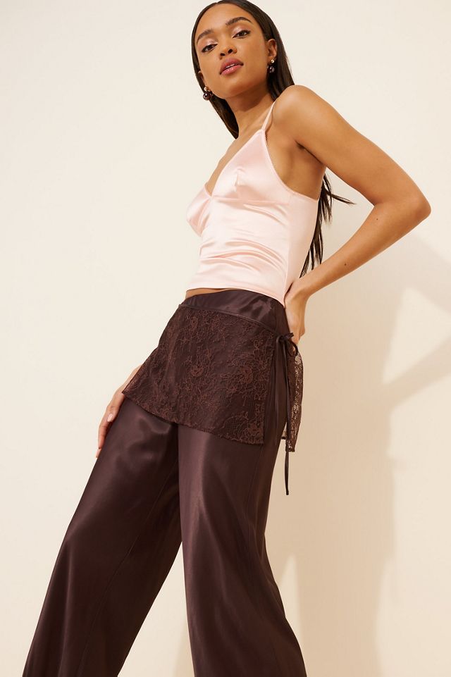 The Tilda Pull-On Wide-Leg Lace-Wrap Pants #2